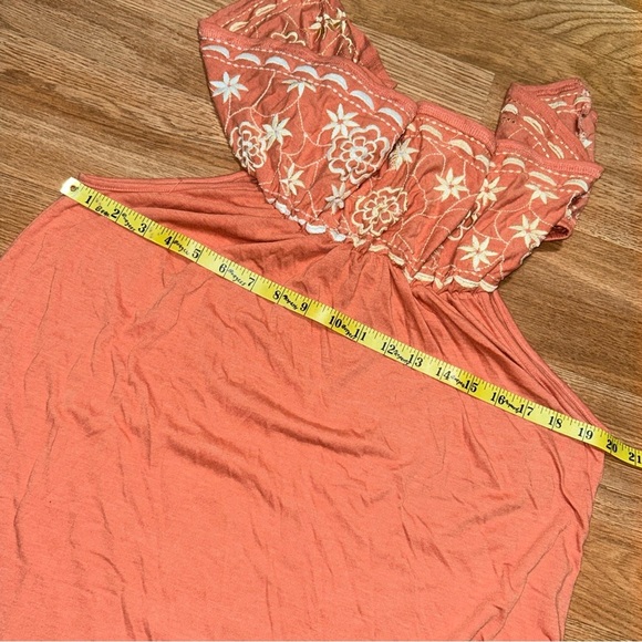 Panhandle Ladies Flounce Top Size L Coral - Picture 6 of 8